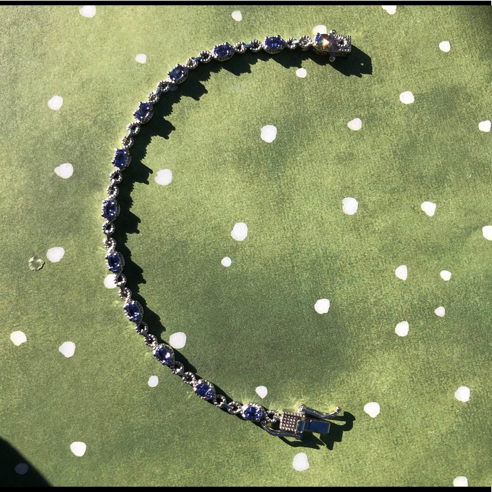 Genuine Tanzanite Link Station Bracelet - 2.75 cts - Picture 7 of 7